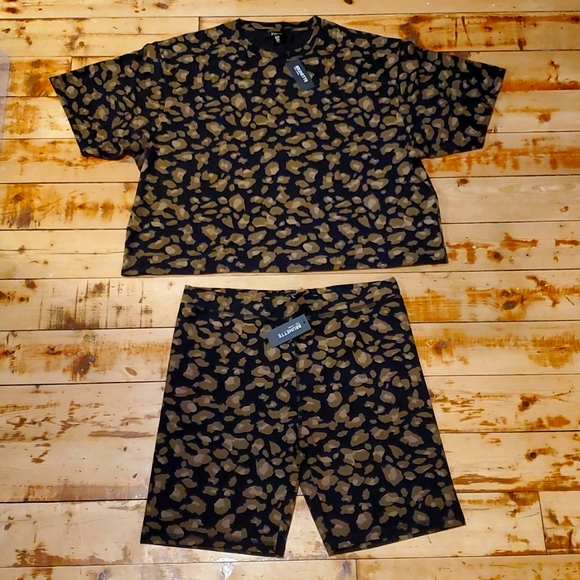 Brunette The Label Tops - Brunette The Label Black Leopard Set